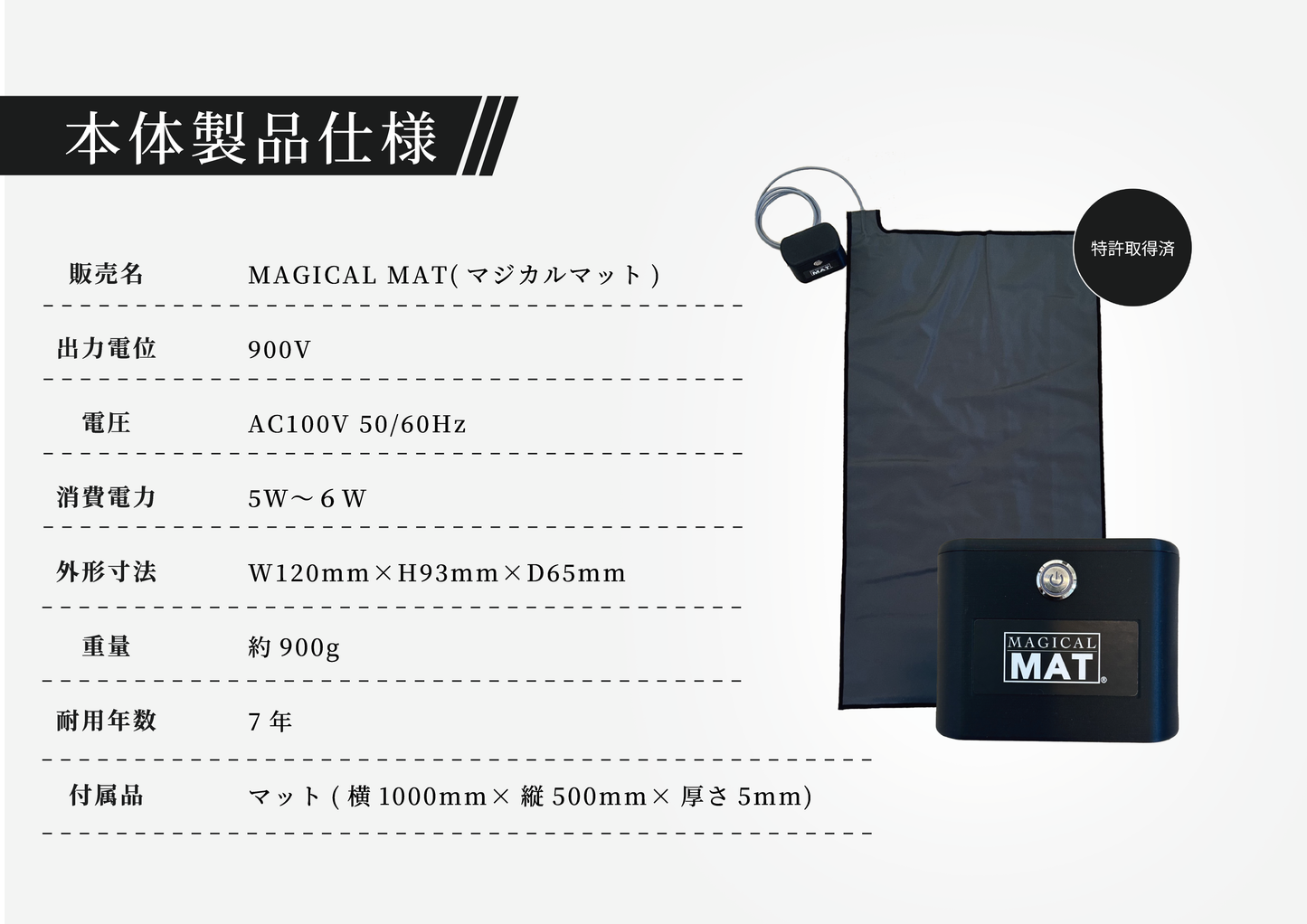 Magical Mat マジカルマット 電位空間を作る電子発生シート